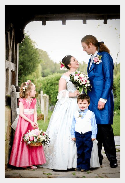 bespoke bride and bridesmaids period inspired
