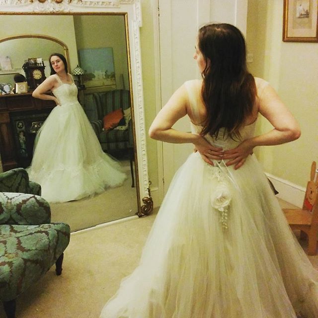 Ivory silk and tulle Wedding dress by Felicity Westmacott