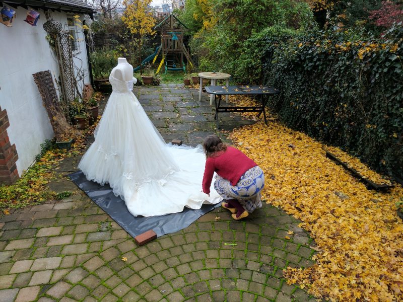 Ivory silk and tulle Wedding dress by Felicity Westmacott