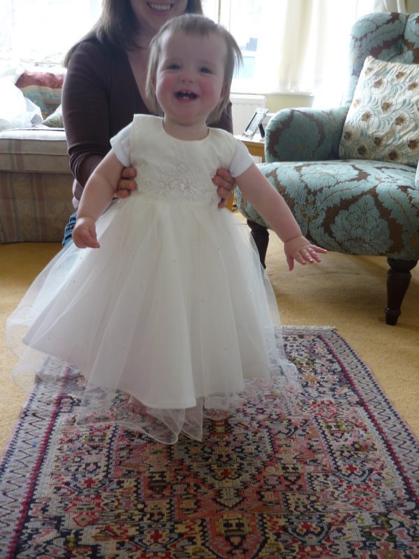Christening gown made from mummy's wedding dress by Felicity Westmacott