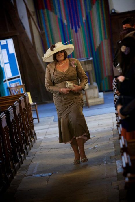 Cocoa and pink silk ruched dress and peplum jacket by Felicity Westmacott