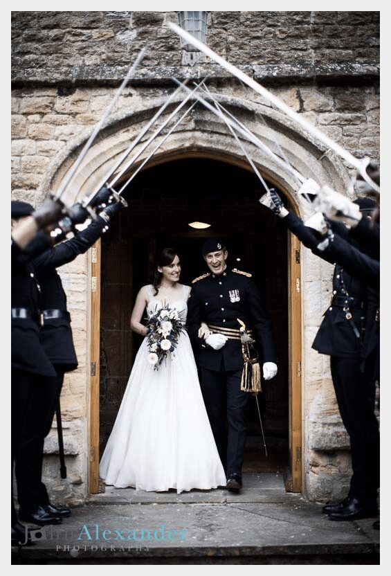 Ivory silk and lace wedding dress by Felicity Westmacott