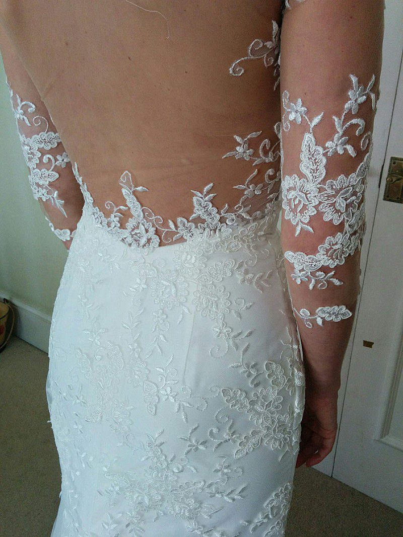 Final fitting picture back lace detail