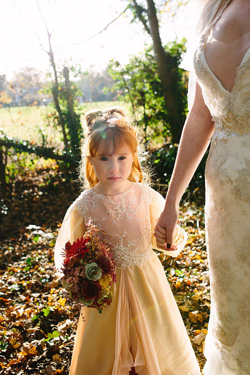 custom bridesmaid dress long sleeve pale gold with lace