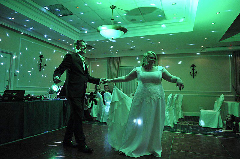 first dance wedding dress managing the train
