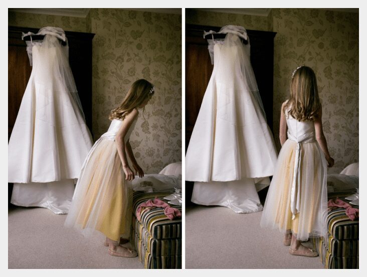 tie sash and tulle skirt flowergirl by felicity Westmacott