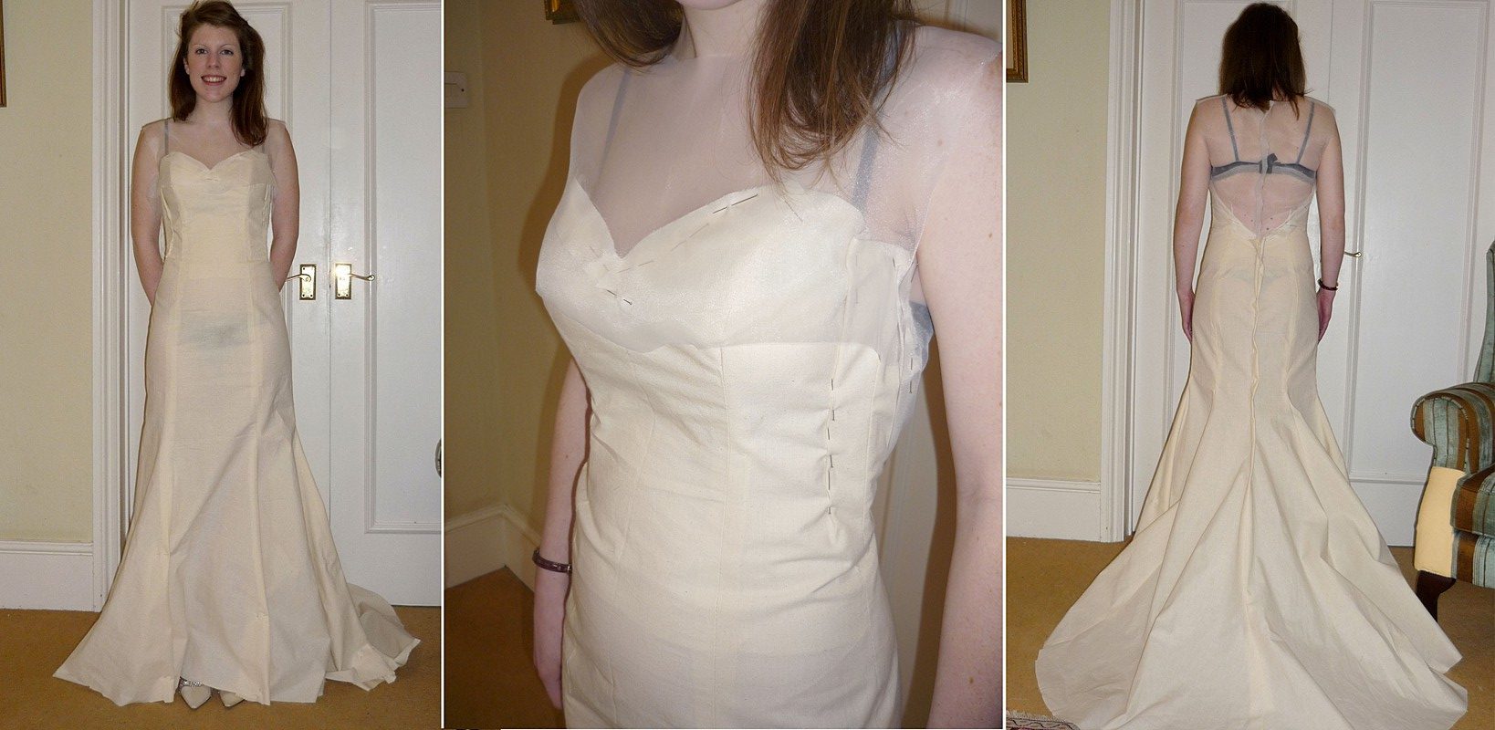 charlie 16 toile practice run pictures for custom wedding dress