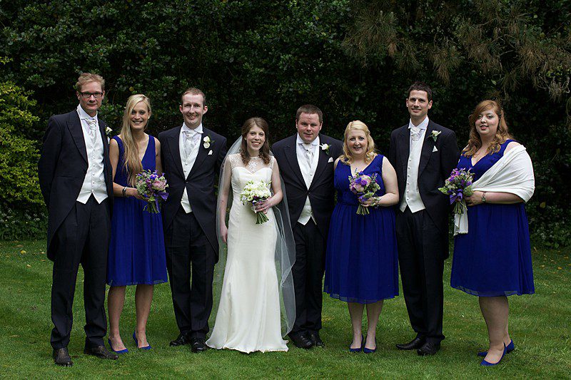 charlie 8 bride and bridesmaids in royal blue custom made to measure dress