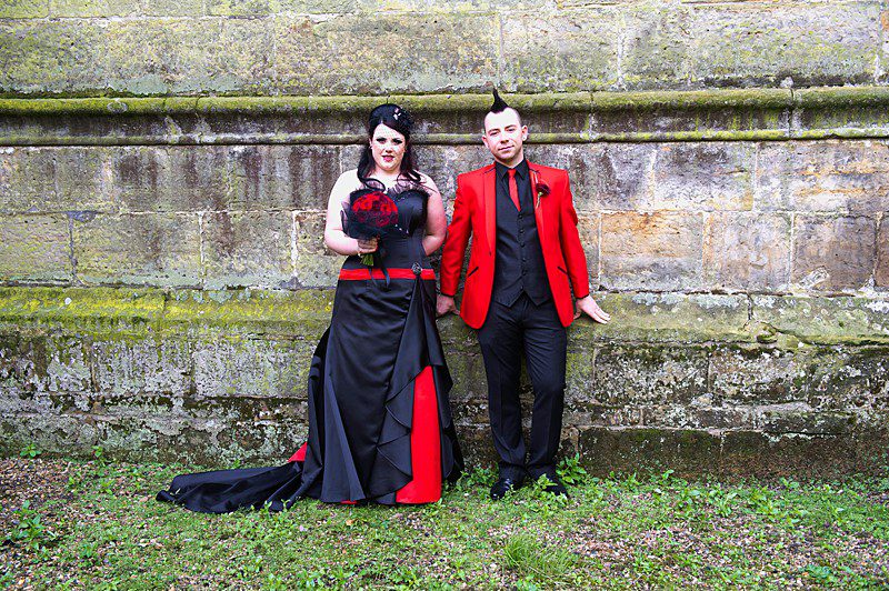 Red and black corset Goth wedding dress for Faye » Felicity Westmacott
