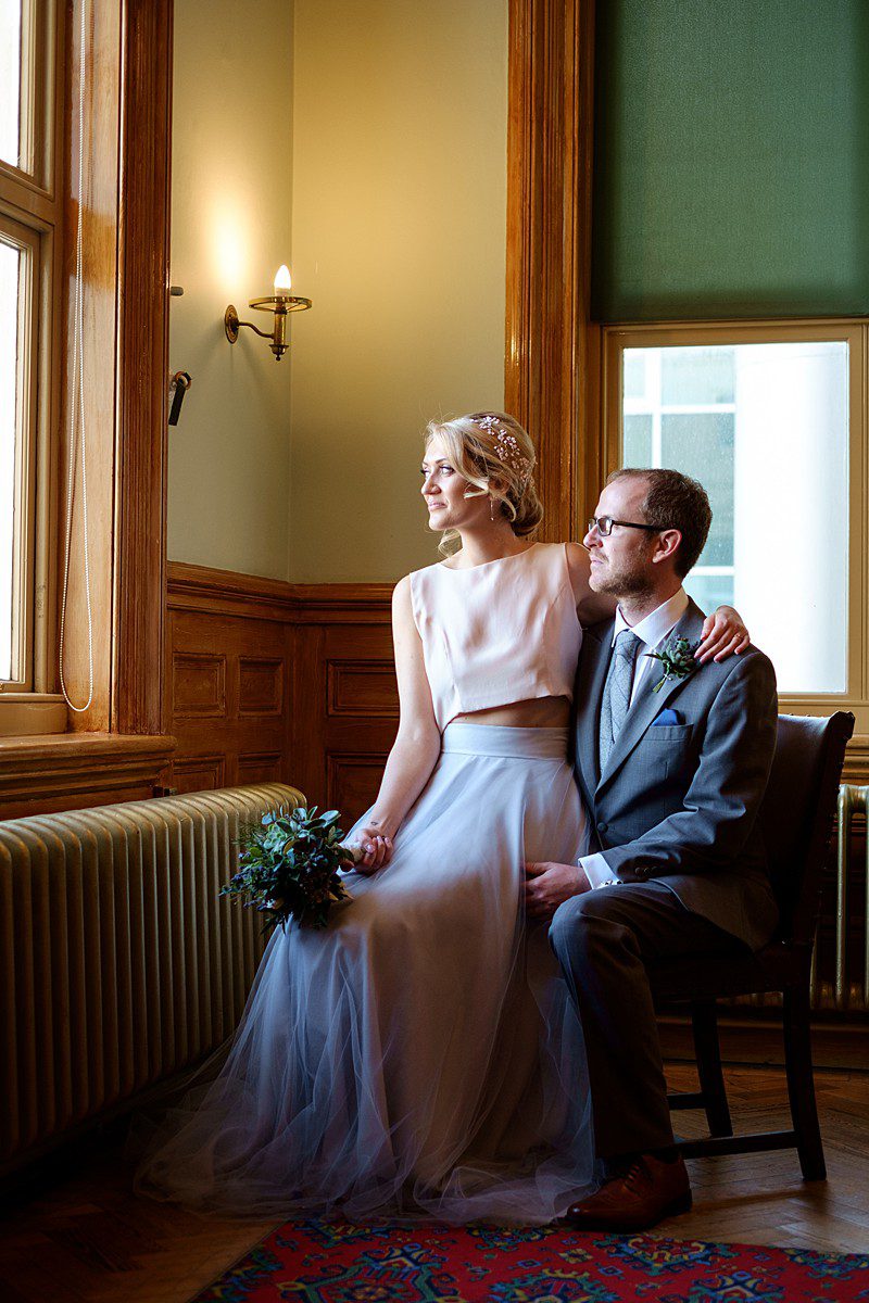 Case 1 Wedding separates bride modern alternative blush and grey tulle