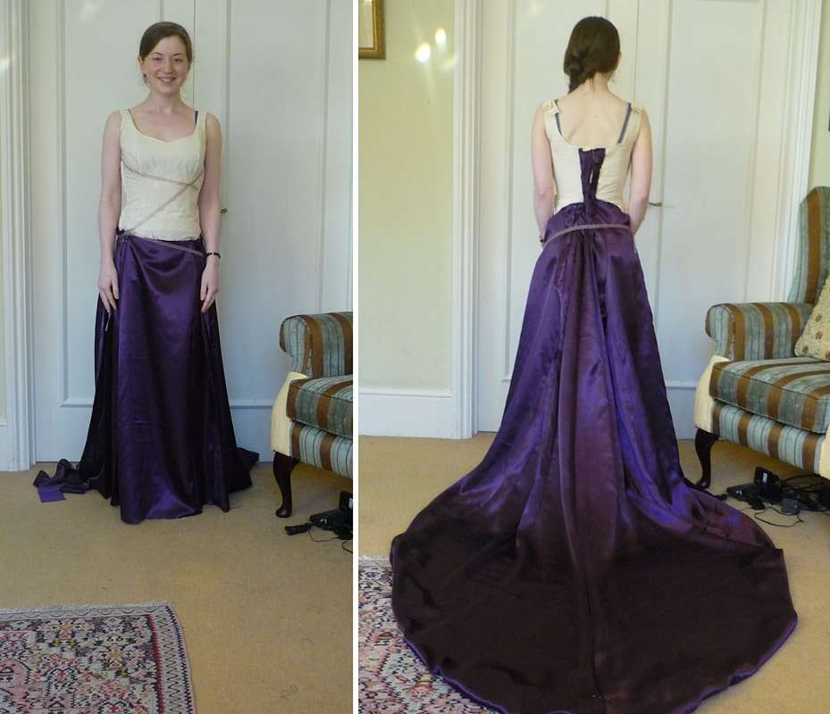 toile fitting with dressmaker wedding dress
