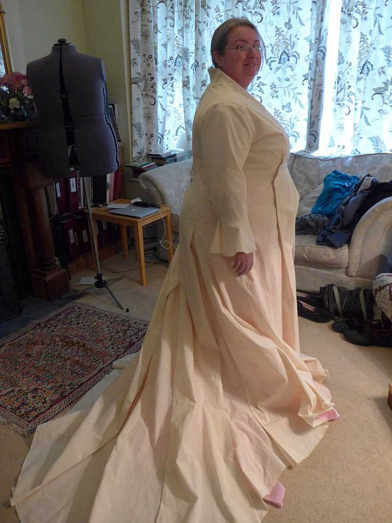wedding coat toile fitting picture