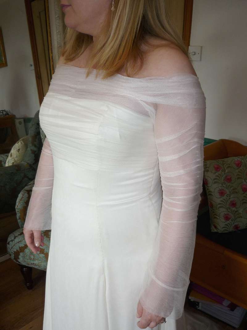 final fitting custom wedding dress bespoke dressmaker