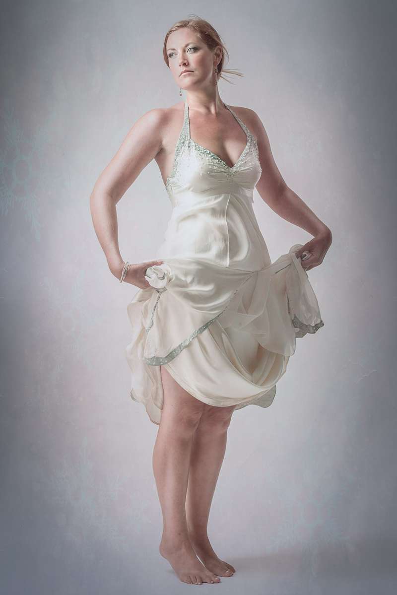 photoshoot silk georgette wedding dress