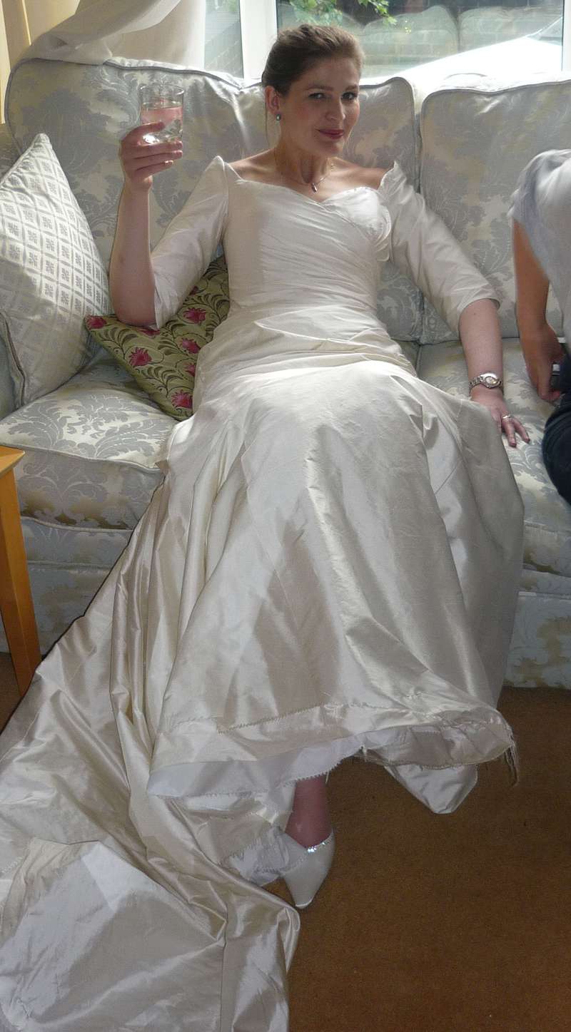 fitting picture bride reclines