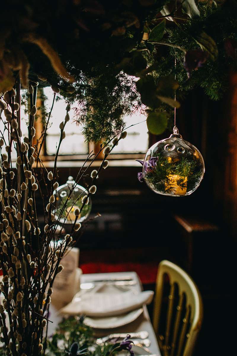 wedding inspiration glass globes with candles