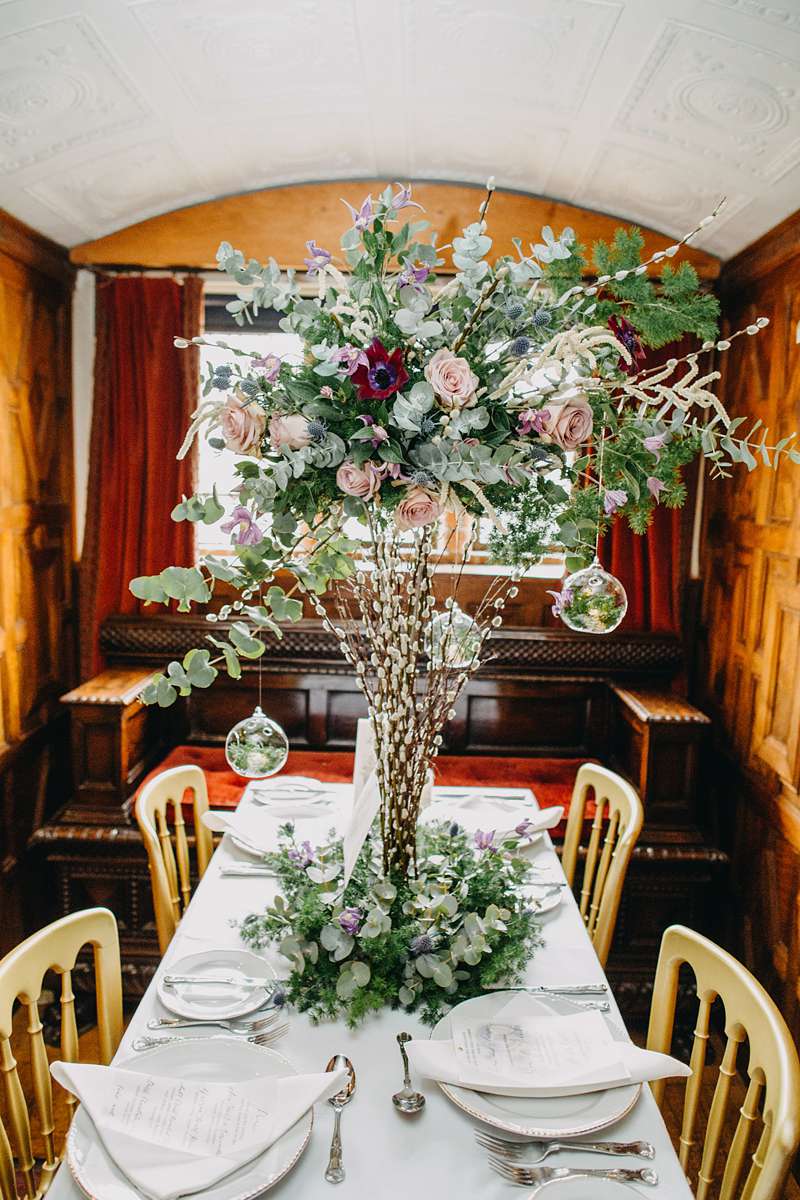 table setting and flowers hever castle