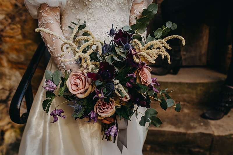 ultra violet purple pink eucalyptus bouquet