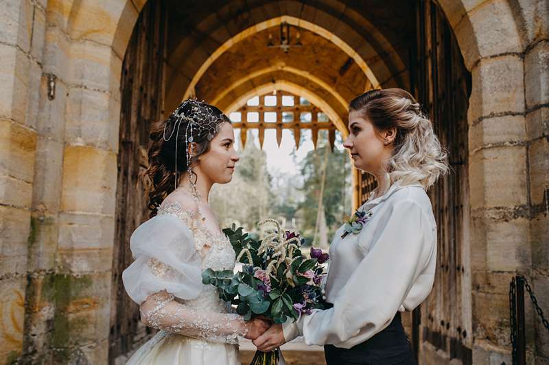 castle gate gay couple pride wedding jareth and sarah