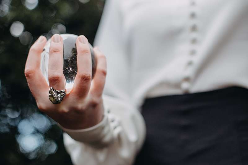 jareth with glass globe silver ring detail