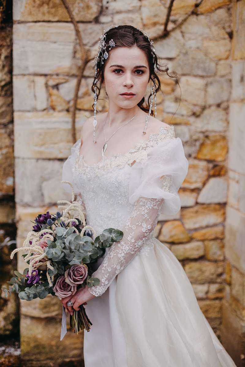 ultraviolet bouquet sarah bride in the maze