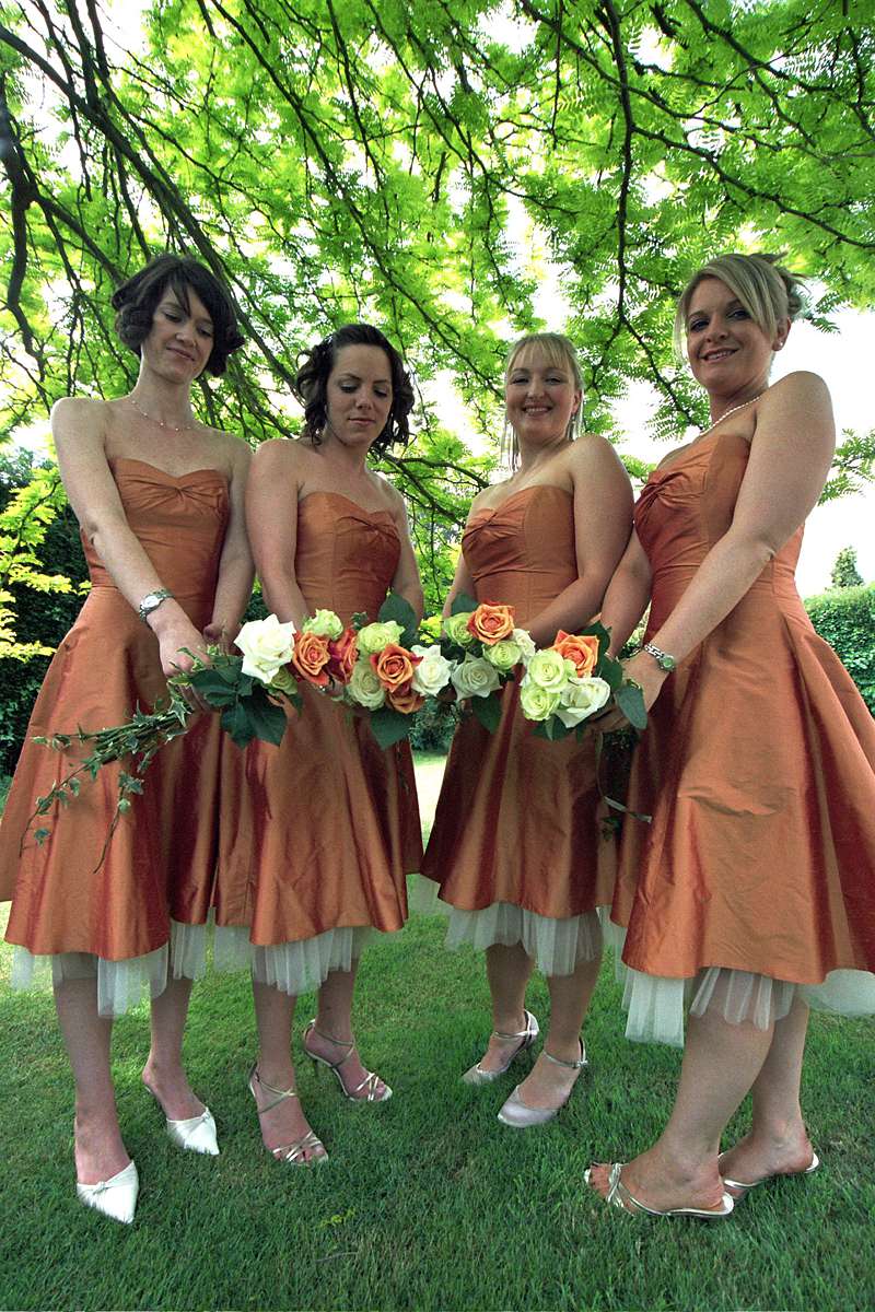 autumn wedding sweetheart neckline bridesmaids dresses made to order