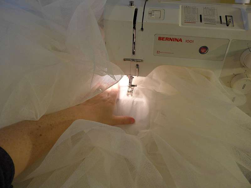 machine sewing extra stiff net petticoat