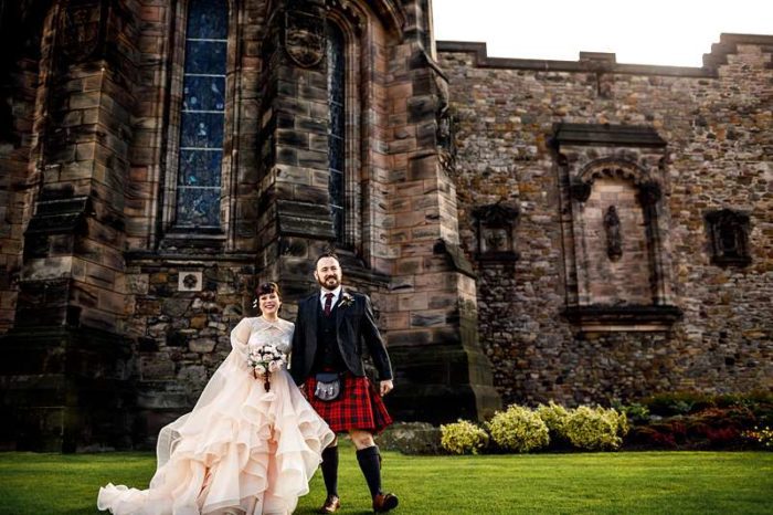 edinburgh castle bespoke wedding dress separates