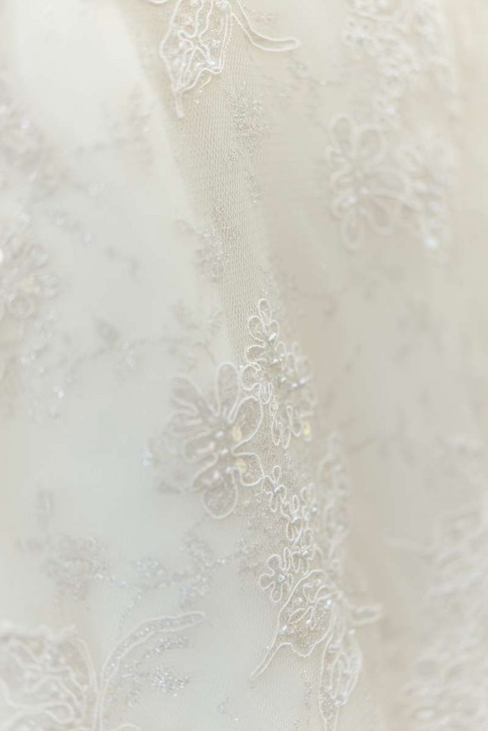 metallic corded lace bespoke bridal by Felicity Westmacott