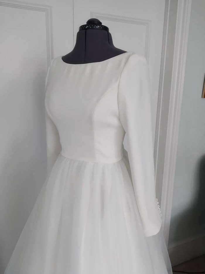 long sleeve wedding bolero bodice made to measure