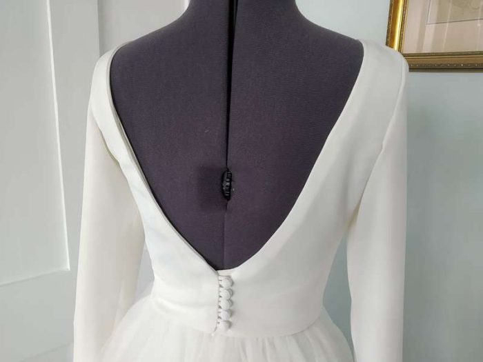 made to measure wedding dress cover up low back