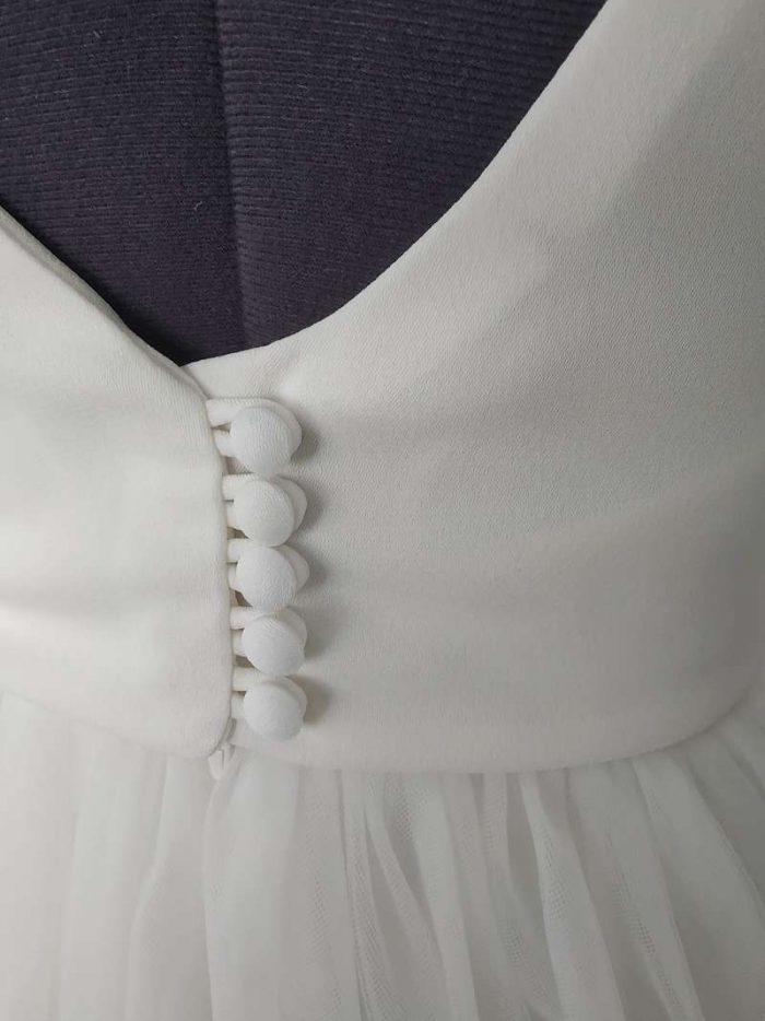 button back closure wedding dress bolero