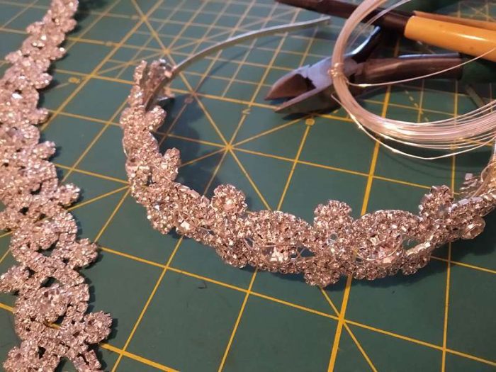wedding hair accessories made from belt