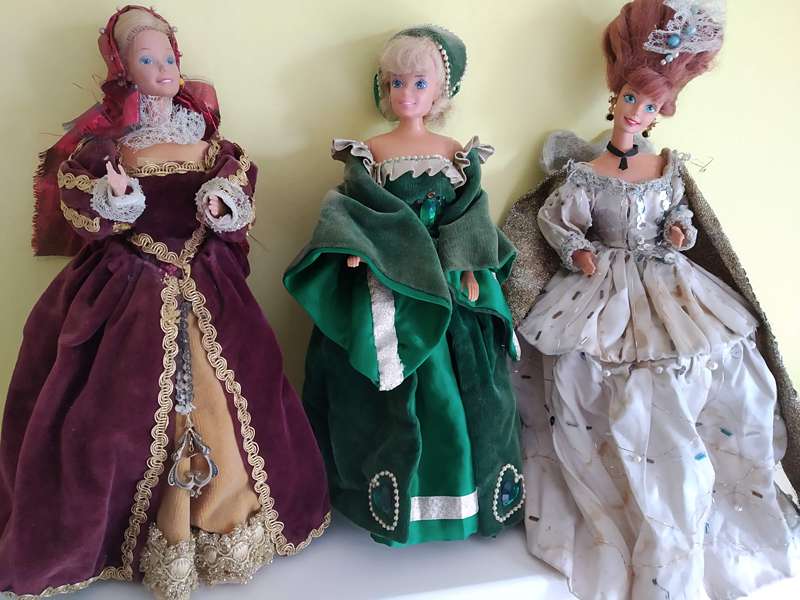 historical barbie costumes made by my mum