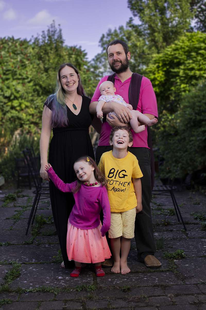 Westmacott family portrait in the garden 2018