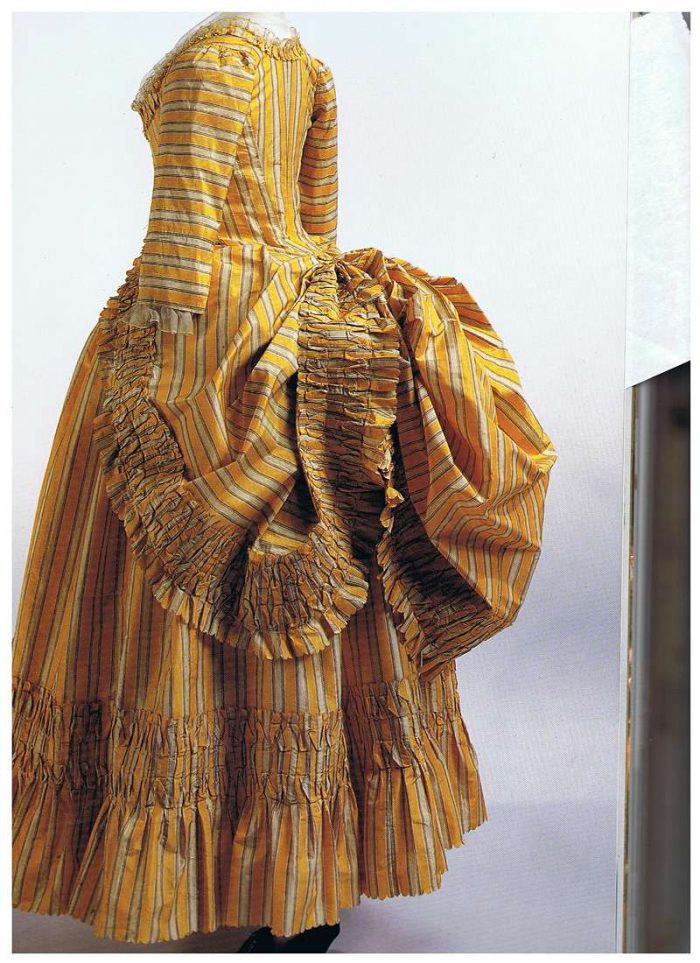 yellow victorian polonaise bustle dress inspiration image