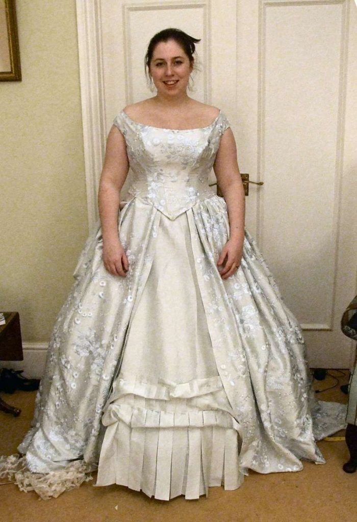 custom wedding dress fitting for period inspired bride