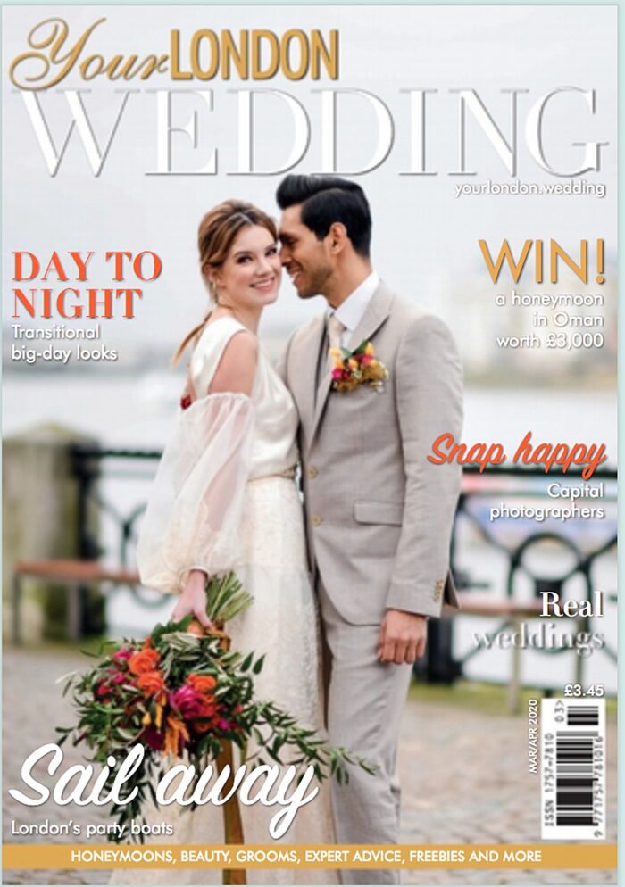 Indian summer cover page Your London Wedding magazine 2020