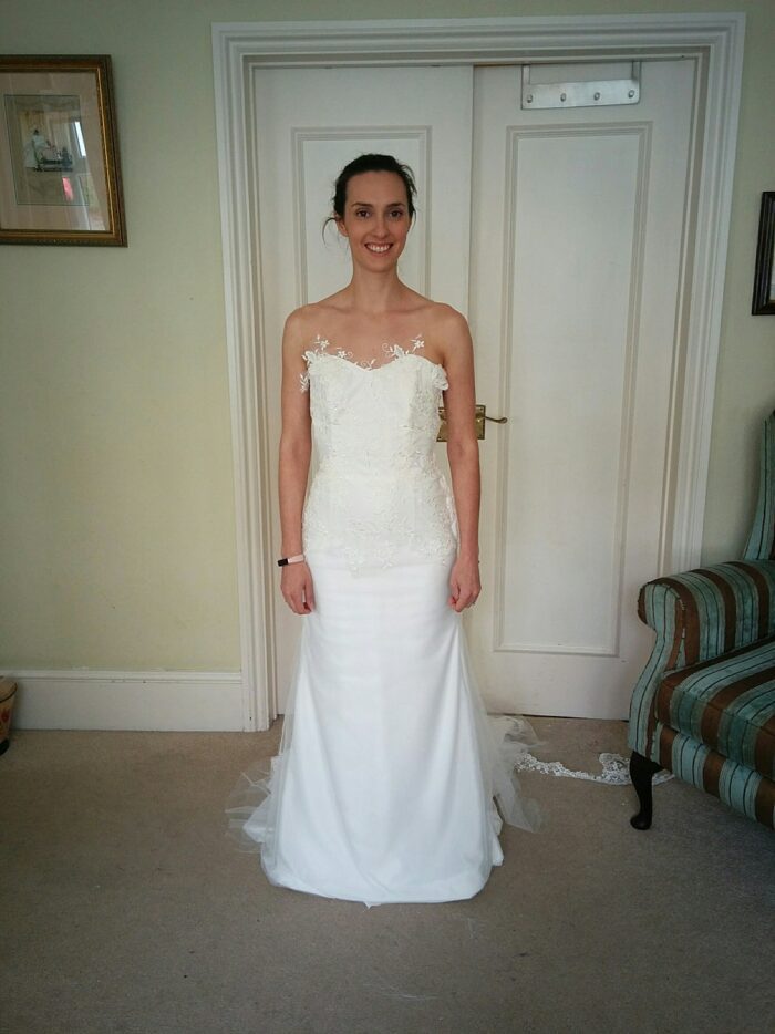 first fitting picture wedding dress