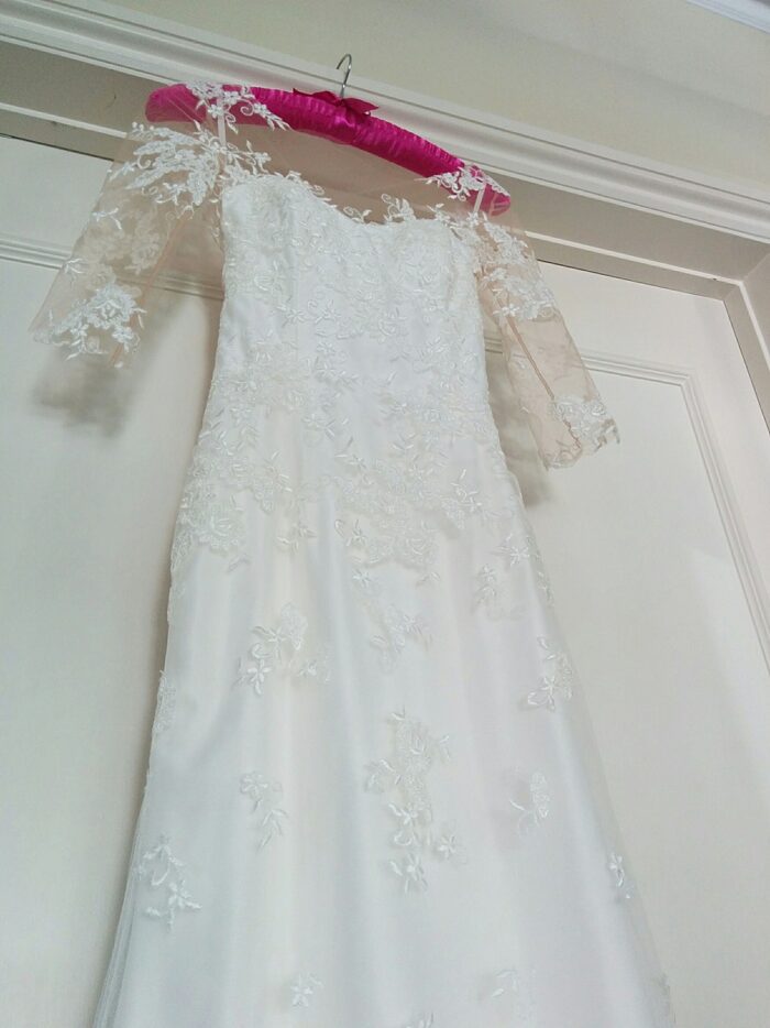 finished dress ready to go