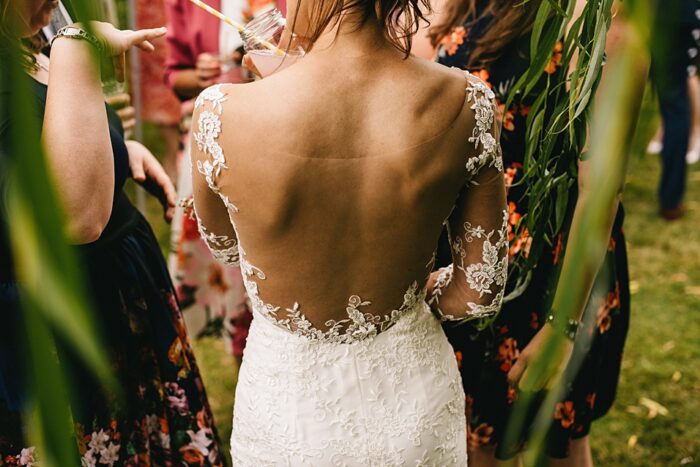 illusion back wedding dress bespoke surrey