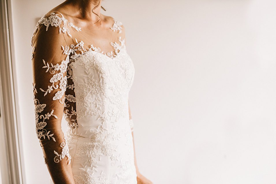 perfectly fitted custom wedding dress