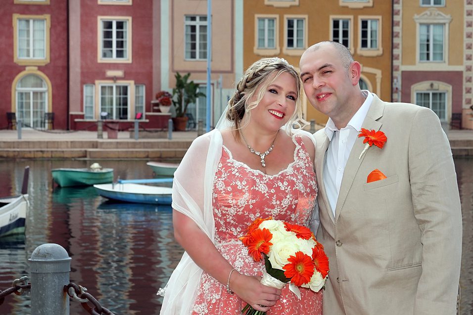 waterside bride orange wedding dress 1950's