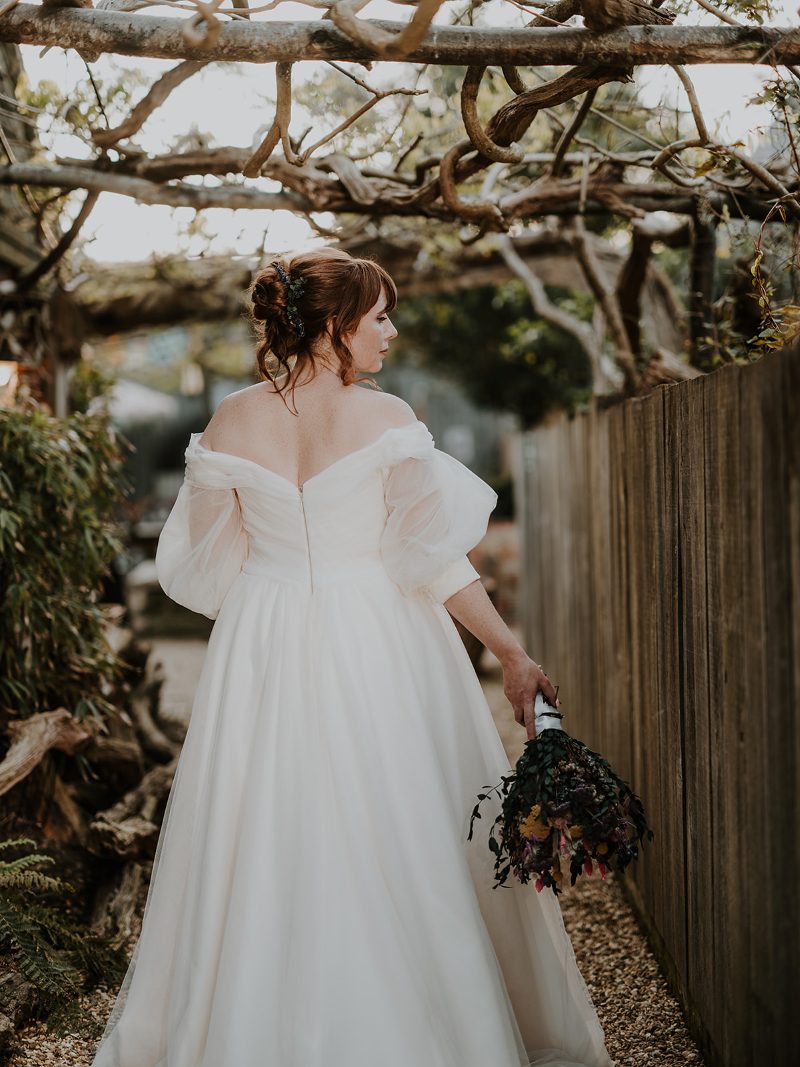 Off The Shoulder Balloon Sleeve Wedding Dress Felicity Westmacott