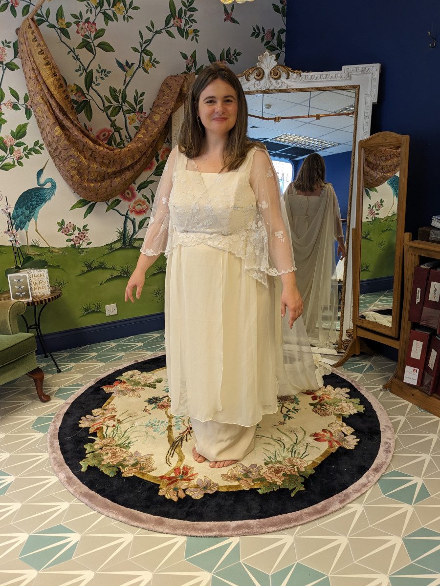 custom 1910s wedding dress fitting surrey bridal boutique