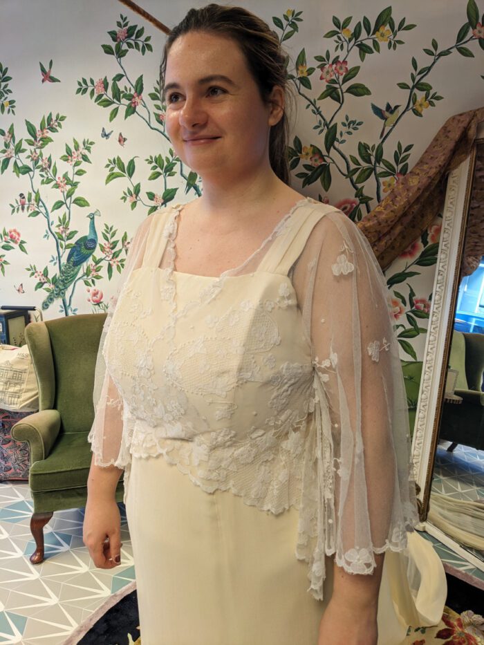 titanic inspired wedding dress final fitting surrey