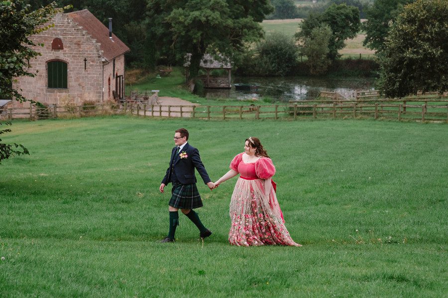 outdoor wedding uk surrey bridal boutique period historical inspired scottish groom plus size bride