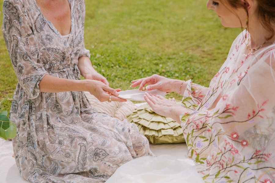 Woodland wedding day celebrant ceremony medium spiritual fortune telling