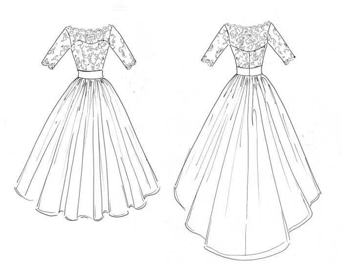 original design sketch by Felicity Westmacott