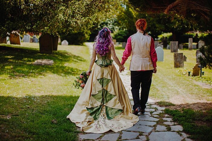 Fenon-binary-wedding-couple-on-path